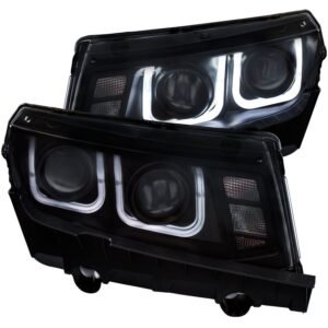 Chevy Camaro 14-15 Projector Headlights U-bar Black - Image 1