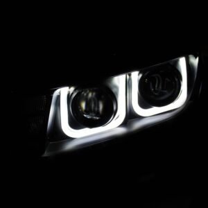 Chevy Camaro 14-15 Projector Headlights U-bar Black - Image 3