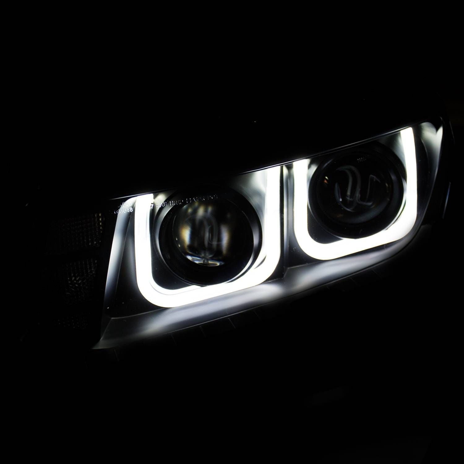 Chevy Camaro 14-15 Projector Headlights U-bar Black - Image 3