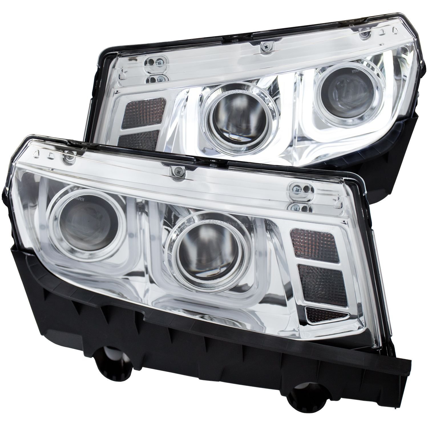 Chevy Camaro 14-15 Projector Headlights U-bar Chrome - Image 1