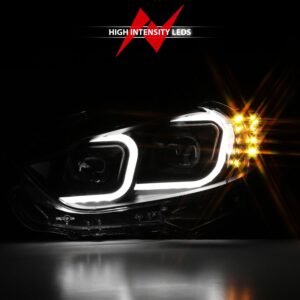 Mazda 6 14-15 Projector Led Plank Style Headlights Black W/ Amber - Image 6