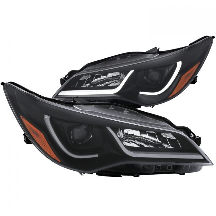 Toyota Camry 15-17 Projector Plank Style Headlights Black Amber (4DR)