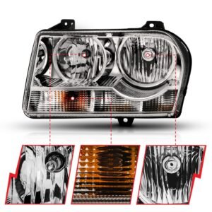 Chrysler 300 05-10 Crystal Headlight With Chrome Housing (for Halogen Models Only) - Image 4