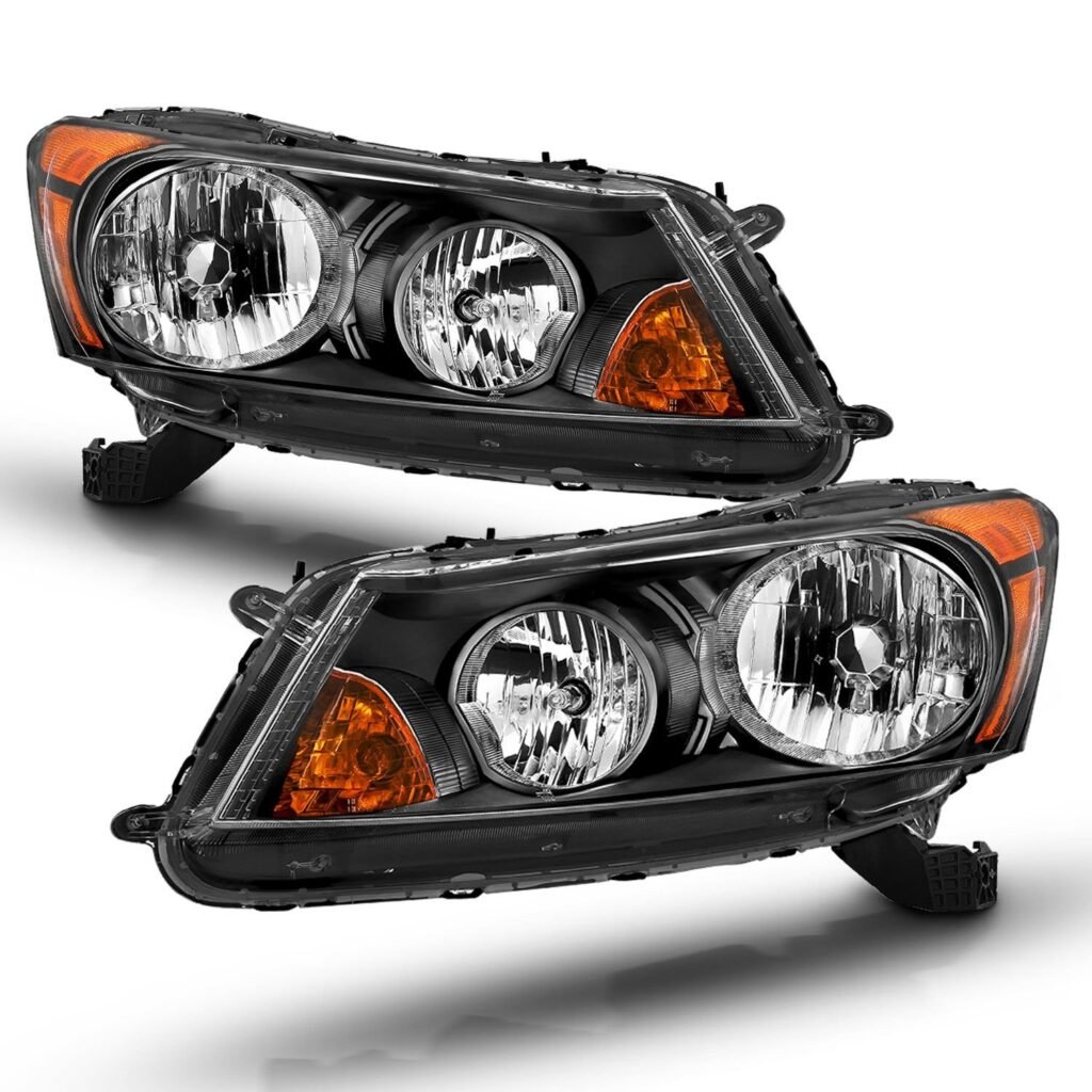 Honda Accord 4DR 08-12 Black Headlights
