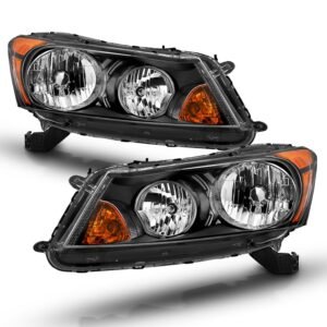 Honda Accord 4DR 08-12 Black Headlights - Image 2