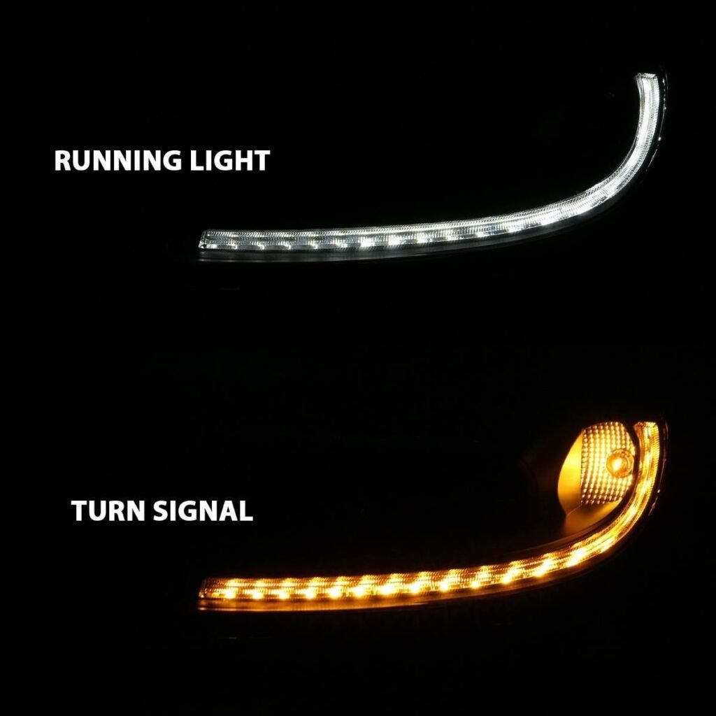 Chevy Corvette 05-13 Plank Style Projector Headlights Black