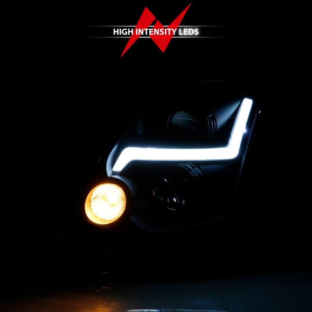 Infiniti G35 2DR 03-07 Projector Headlight Plank Style Black