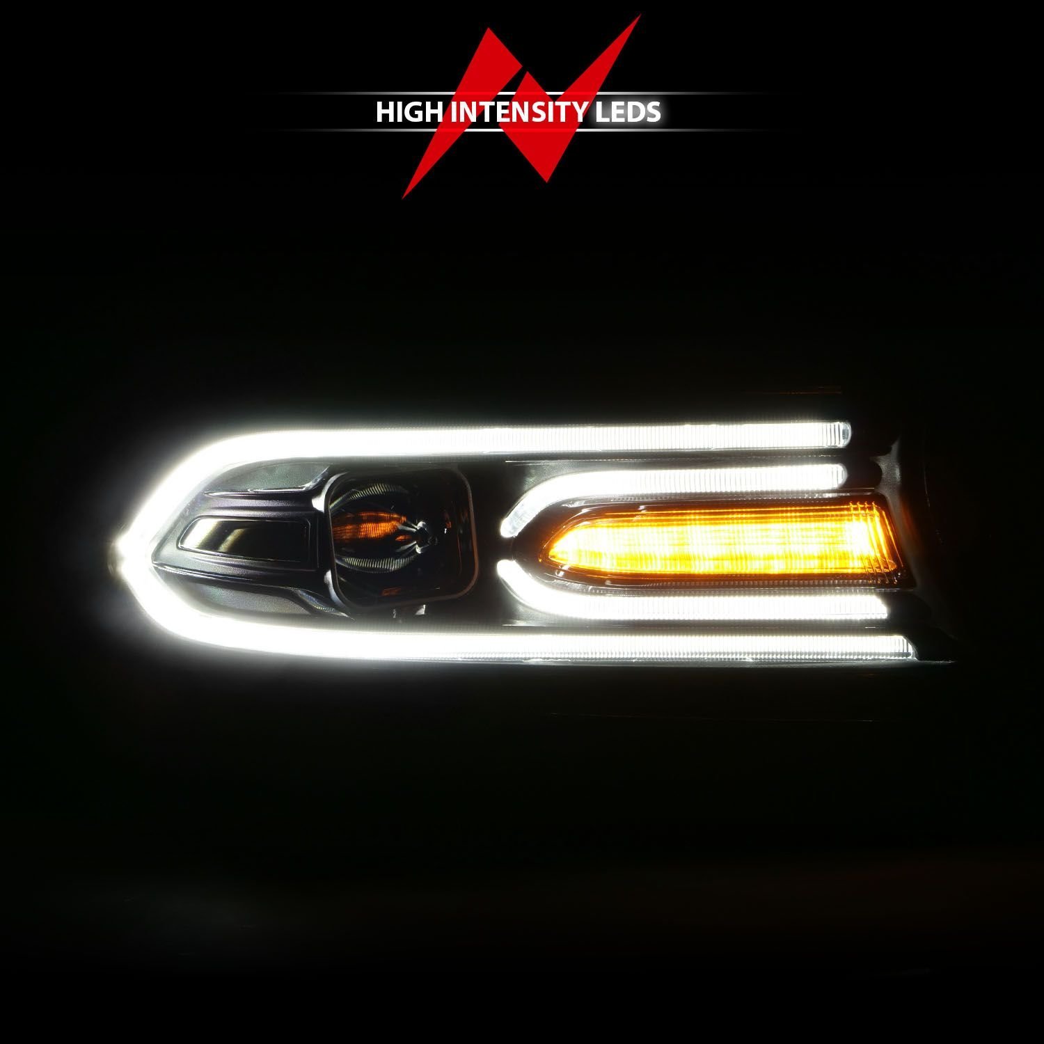 Dodge Charger 15-22 Projector Headlights Plank Style Black - Image 7