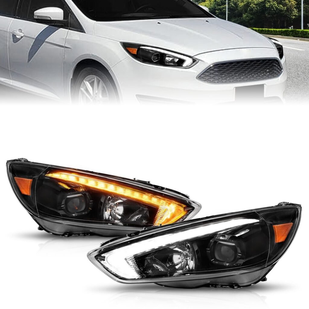 Ford Focus 15-18 Projector Headlights  Black
