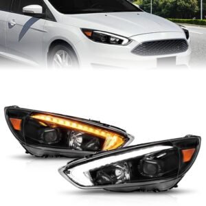 Ford Focus 15-18 Projector Headlights  Black - Image 1