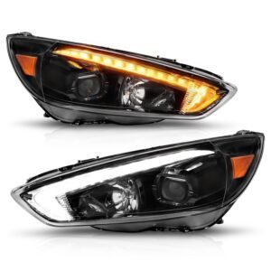 Ford Focus 15-18 Projector Headlights  Black - Image 2