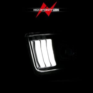 Ford Mustang 05-09 Projector Light Bar Style Headlights Black - Image 6