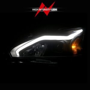 Nissan Altima 13-15 4DR Projector Light Bar G2 Headlights Black Clear Amber - Image 6