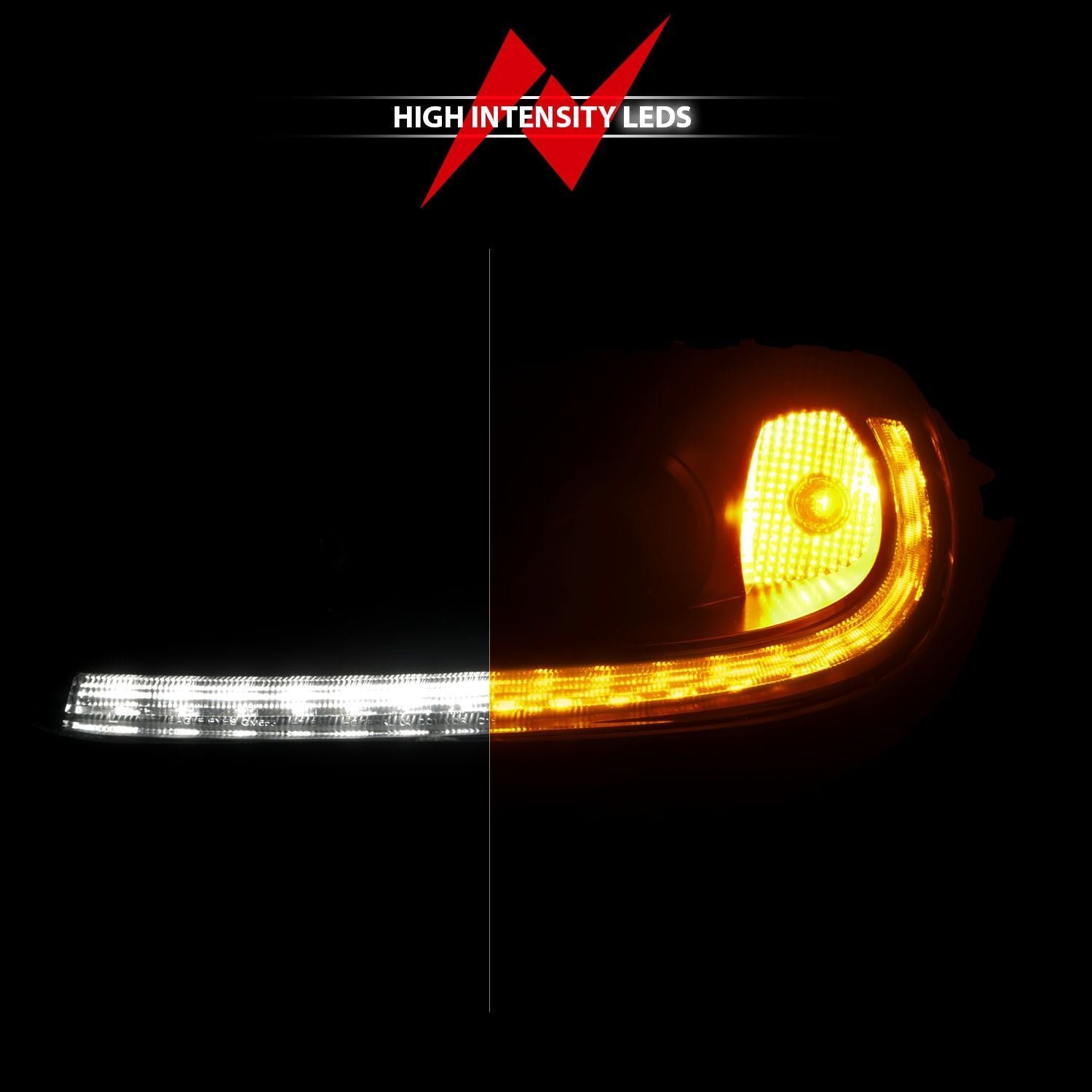 Chevy Corvette 05-13 Projector Headlights Black Amber - Image 5