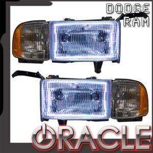 Oracle Lighting 1994-2002 Dodge Ram 1500/2500/3500 Pre-assembled SMD Halo Headlights - Image 1