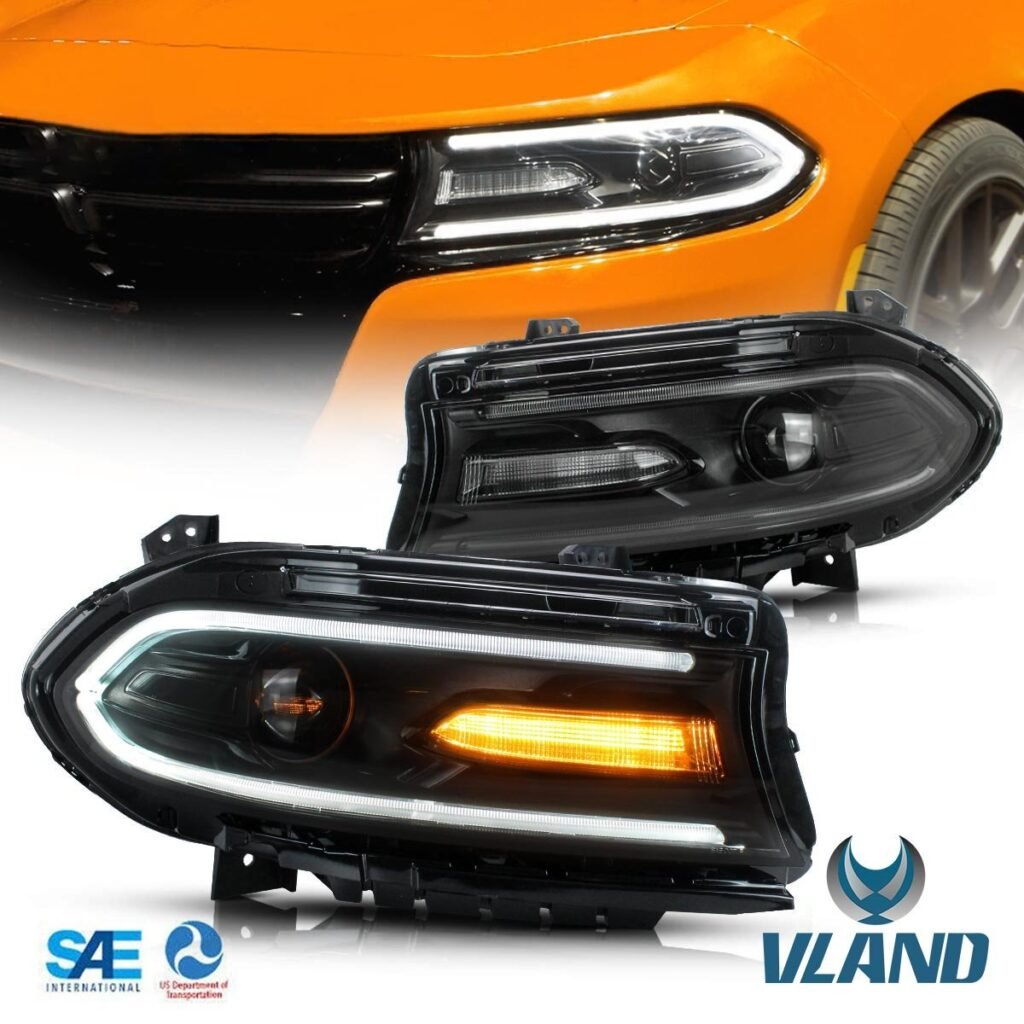 VLAND LED Headlights For Dodge Charger 2015-UP OEM Factory Front Lights Assembly