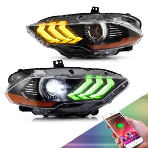 VLAND LED & RGB Projector Headlights For Ford Mustang GT and EcoBoost Models 2018-2022 - Image 24