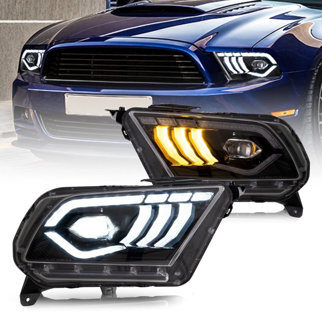 VLAND LED Projector Headlights For Ford Mustang 2010-2014 [SAE. DOT.]