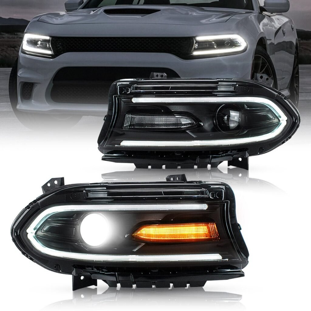 VLAND LED Headlights For Dodge Charger 2015-UP OEM Factory Front Lights Assembly