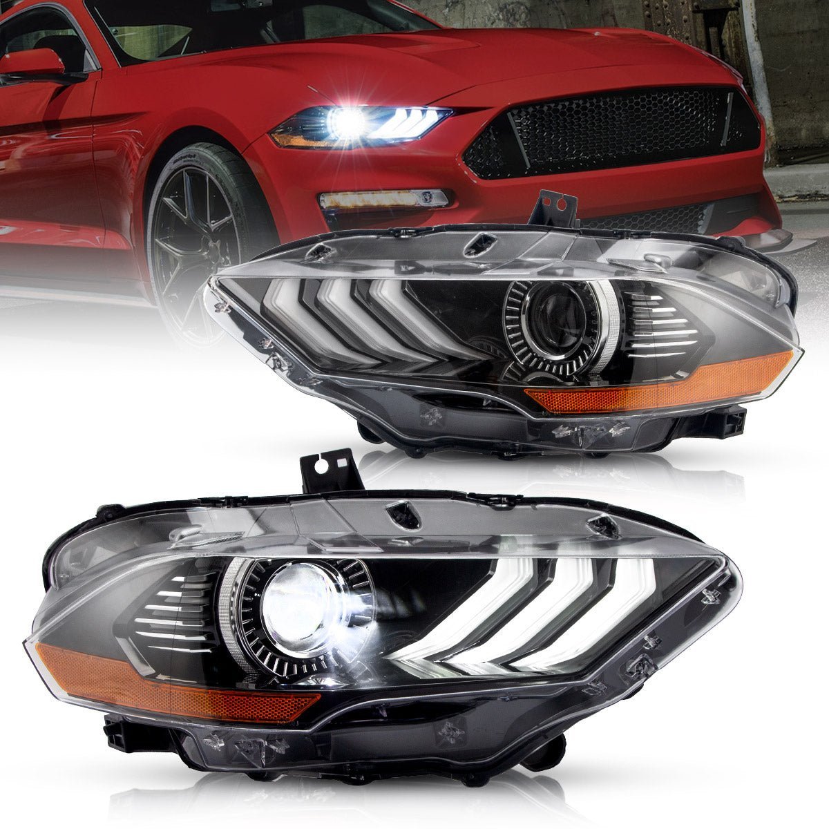 VLAND LED & RGB Projector Headlights For Ford Mustang GT and EcoBoost Models 2018-2022 - Image 21