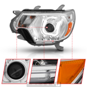 Toyota Tacoma 12-15 Projector Headlights W/ U-bar Chrome Housing - Image 3