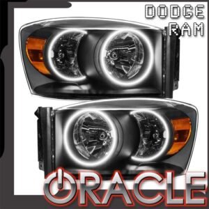 Oracle Lighting 2007-2008 Dodge Ram Pre-assembled SMD Halo Headlights - Black - Image 1