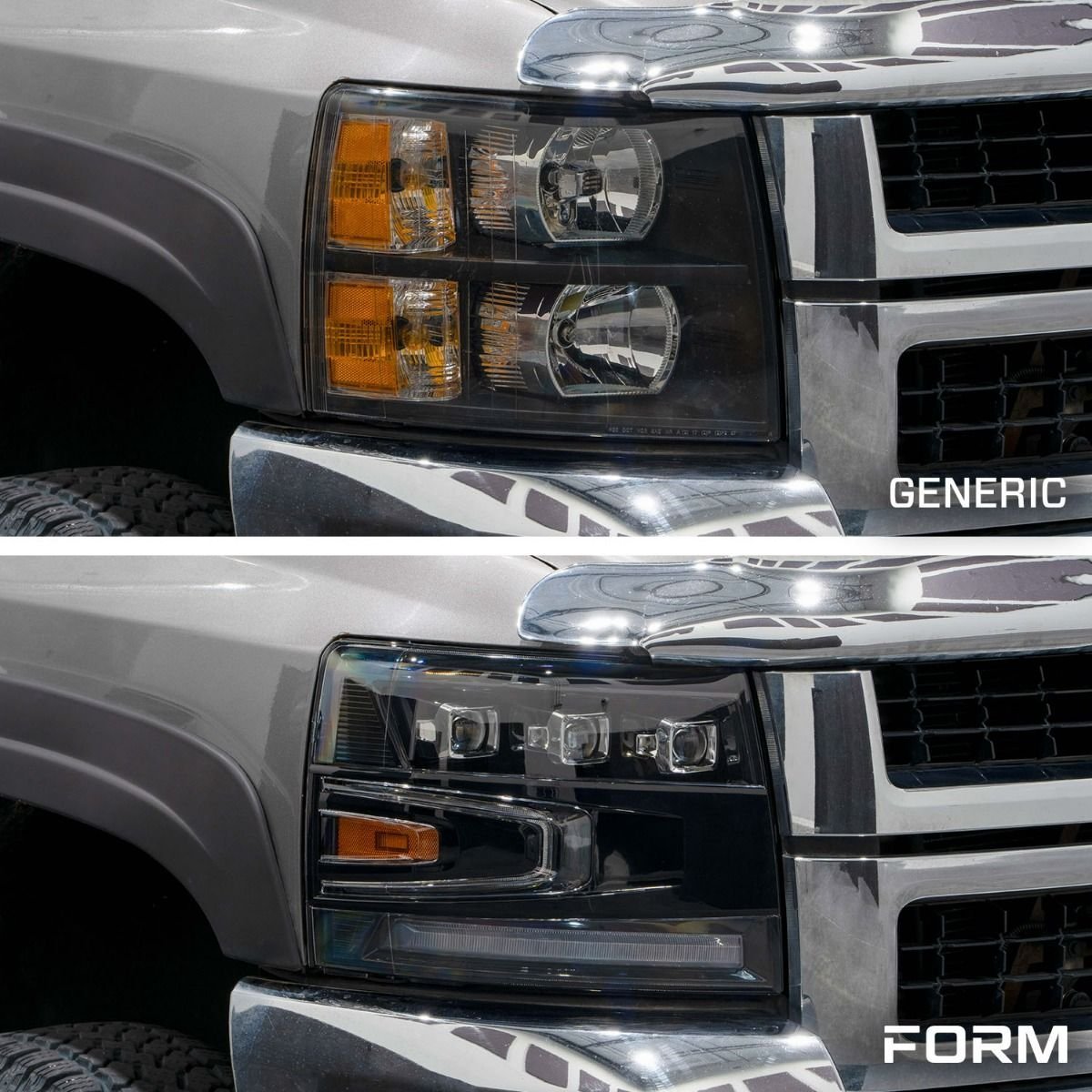 2007-2013 Chevrolet Silverado LED Projector Headlights (pair) - Image 5