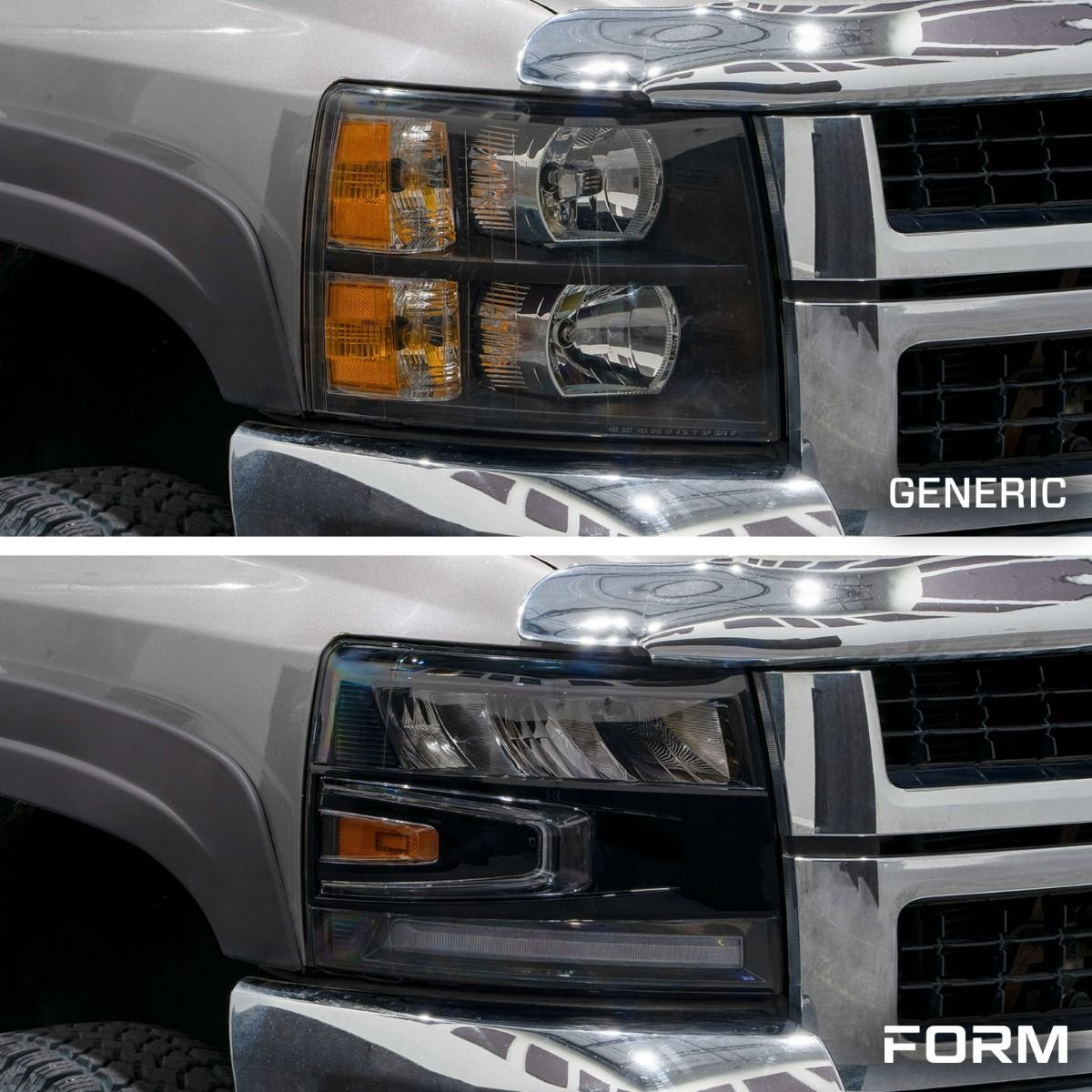 2007-2013 Chevrolet Silverado LED Reflector Headlights (pair) - Image 5