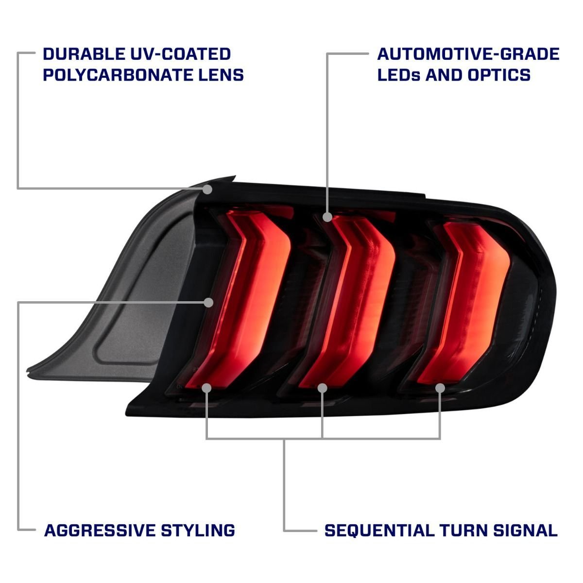 2015-2023 Ford Mustang LED Tail Lights (pair) - Image 9