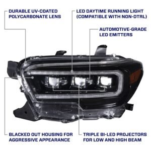 2016-2023 Toyota Tacoma Sequential LED Projector Headlights (pair) - Image 8