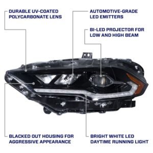 2018-2023 Ford Mustang LED Headlights (pair) - Image 8