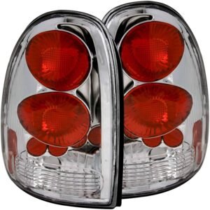 DODGE CARAVAN 96-00 / PLYMOUTH VOYAGER 96-00 / DODGE DURANGO 98-03 / CHRYSLER TOWN & COUNTRY VAN 96-00 TAIL LIGHTS CHROME - Image 1