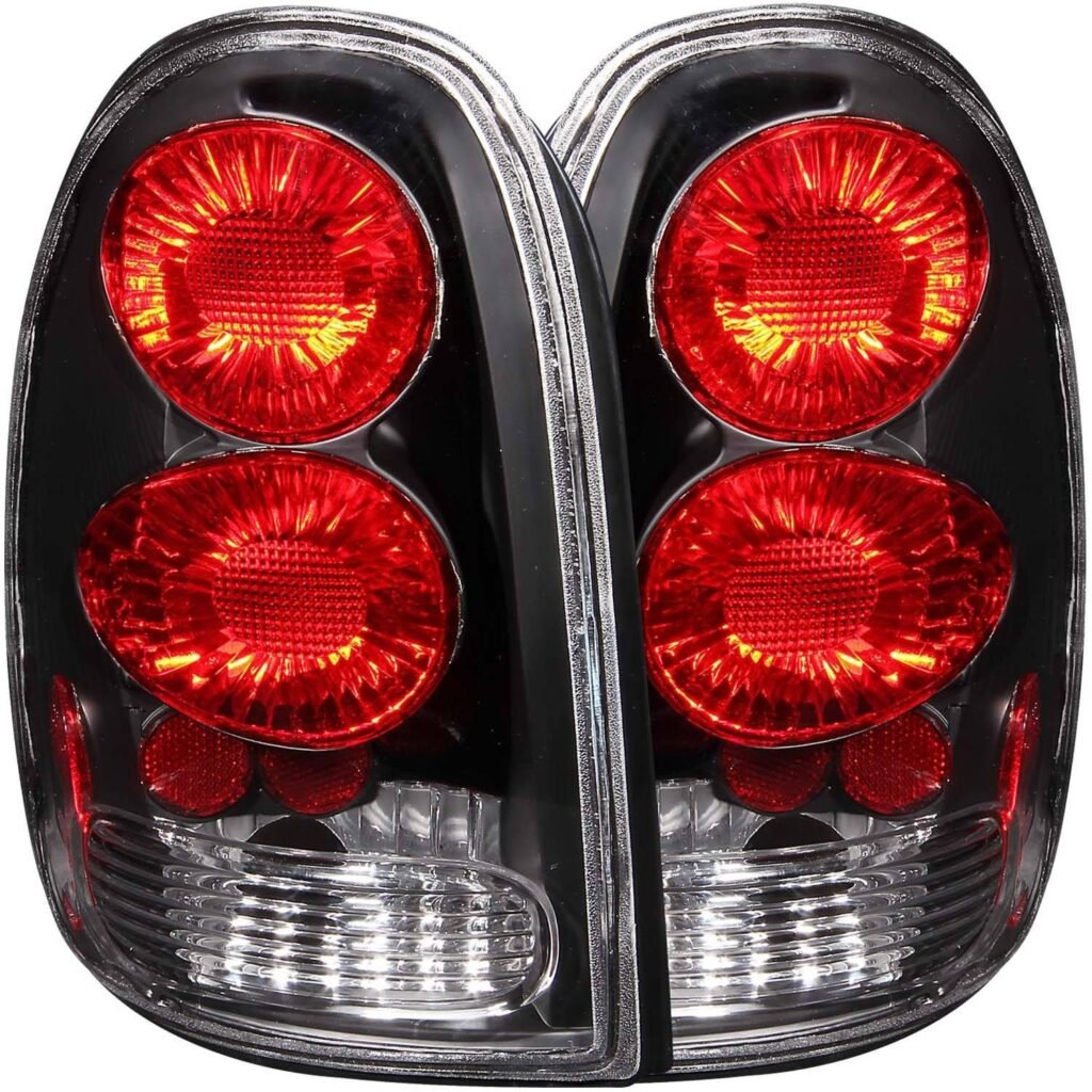 DODGE CARAVAN 96-00 / PLYMOUTH VOYAGER 96-00 / DODGE DURANGO 98-03 / CHRYSLER TOWN & COUNTRY VAN 96-00 TAIL LIGHTS BLACK