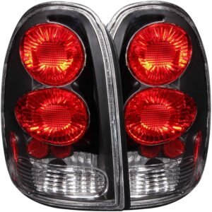 DODGE CARAVAN 96-00 / PLYMOUTH VOYAGER 96-00 / DODGE DURANGO 98-03 / CHRYSLER TOWN & COUNTRY VAN 96-00 TAIL LIGHTS BLACK - Image 1