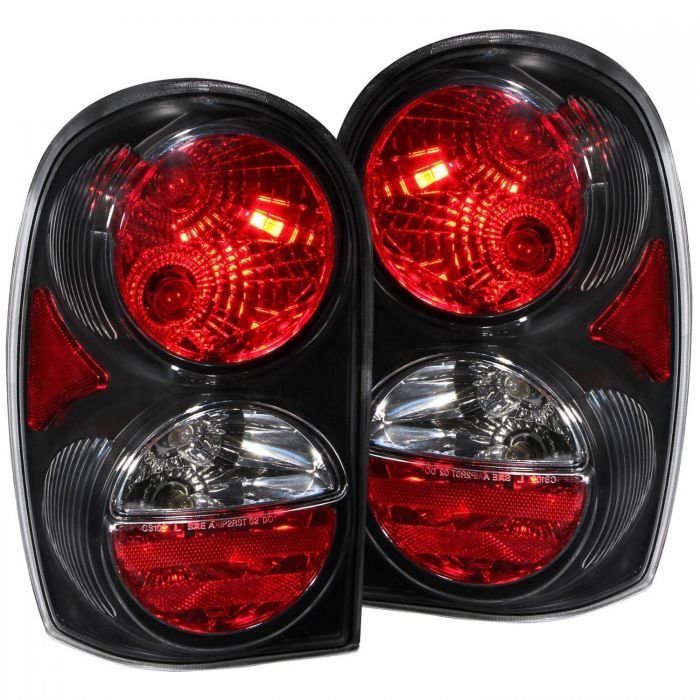Jeep Liberty 02-07 Tail Lights Black