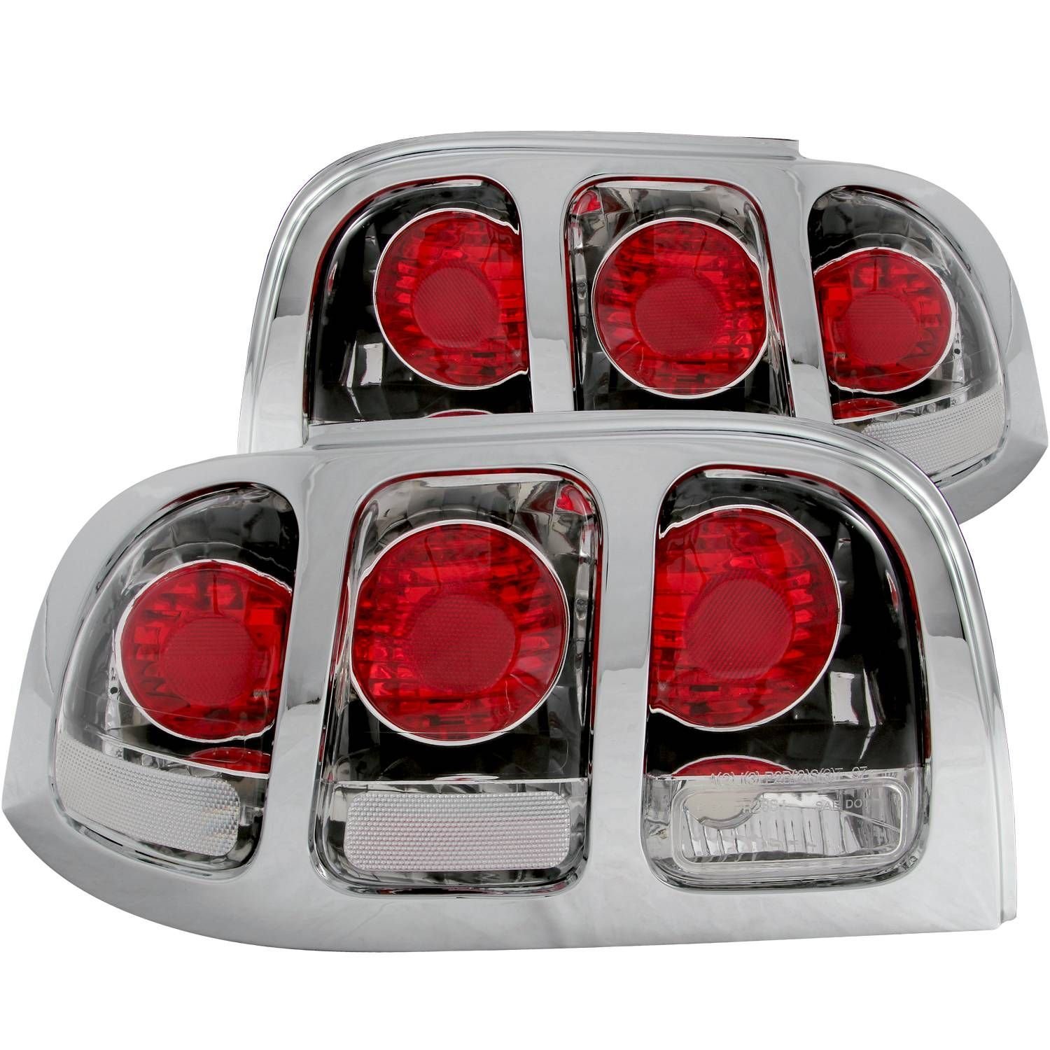 FORD MUSTANG 96-98 TAIL LIGHTS CHROME - Image 1