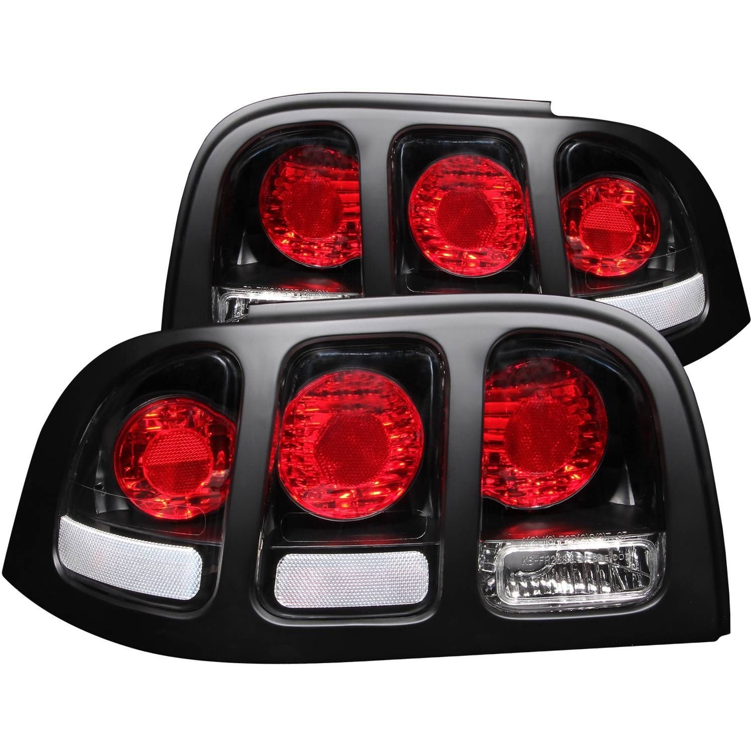 FORD MUSTANG 96-98 TAIL LIGHTS BLACK - Image 1