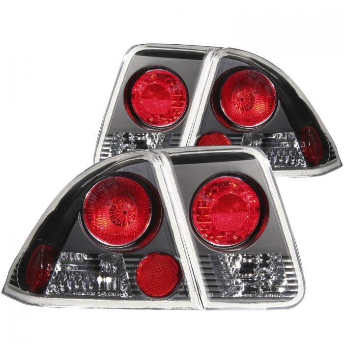 Honda Civic 01-05 4DR Tail Lights Black