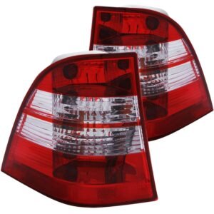 MBZ M CLASS W163 ML320/ML430/ML350/ML500/ML55 AMG 98-05 Tail Lights Red/Clear - Image 1