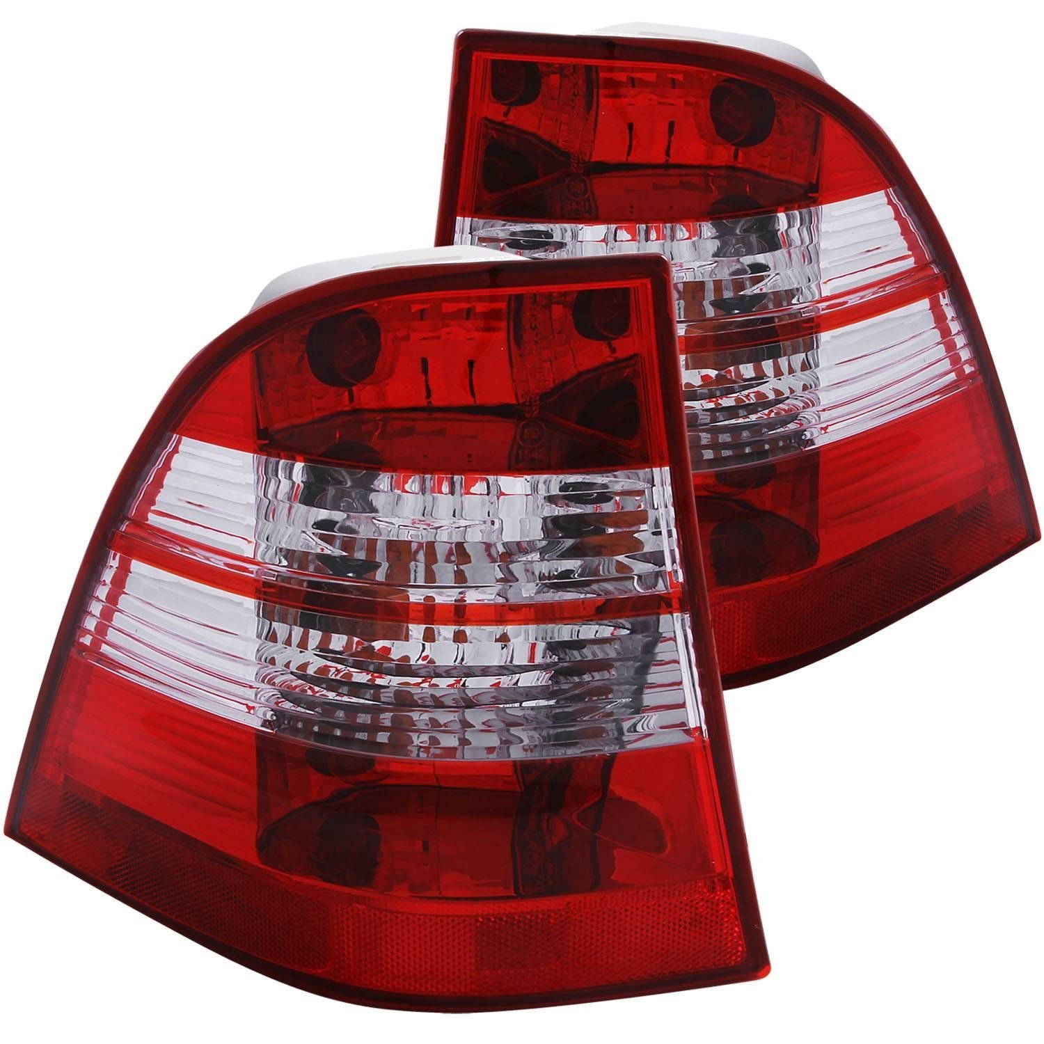 MBZ M CLASS W163 ML320/ML430/ML350/ML500/ML55 AMG 98-05 Tail Lights Red/Clear - Image 1