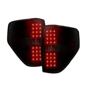 Ford F150 & Raptor 09-14 Tail Lights LED in Dark Red Smoked - Image 2