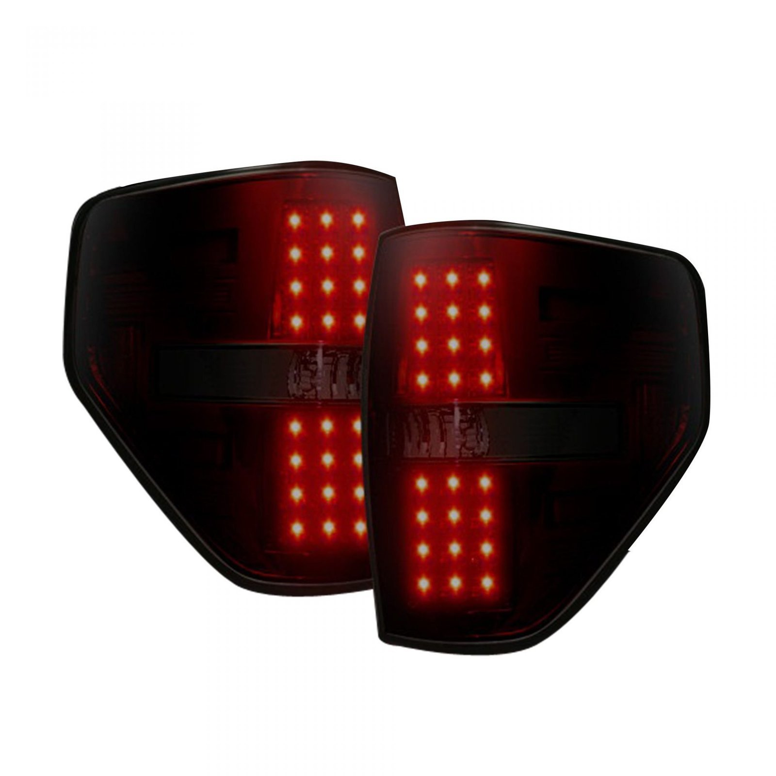 Ford F150 & Raptor 09-14 Tail Lights LED in Dark Red Smoked - Image 2
