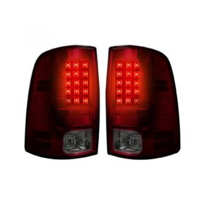 Dodge RAM 1500 09-18 & 2500/3500 10-18 Tail Lights LED in Dark Red Smoked - Image 2