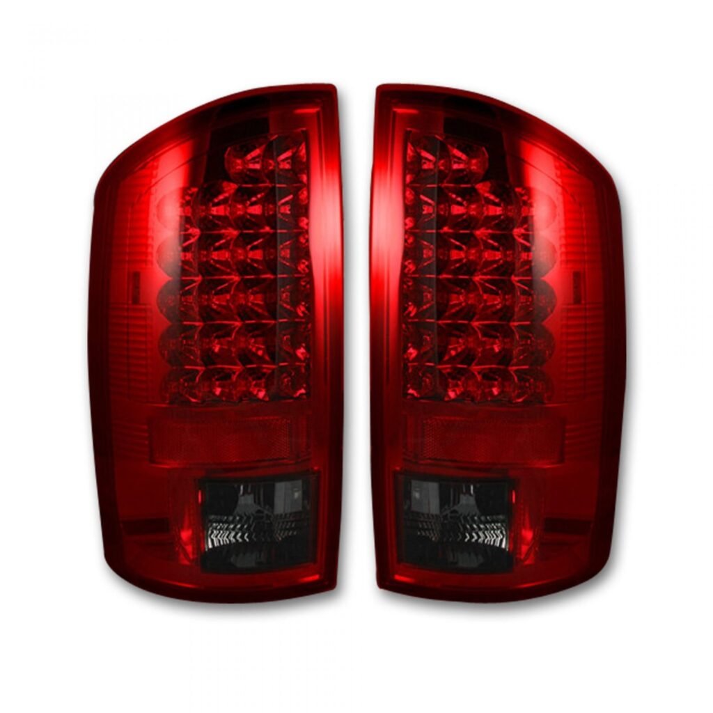 Dodge RAM 1500 02-06 & 2500/3500 03-06 Tail Lights LED in Dark Red Smoked