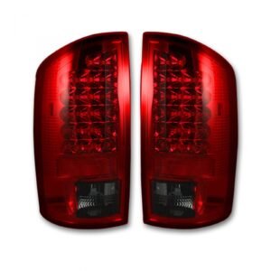 Dodge RAM 1500 02-06 & 2500/3500 03-06 Tail Lights LED in Dark Red Smoked - Image 2