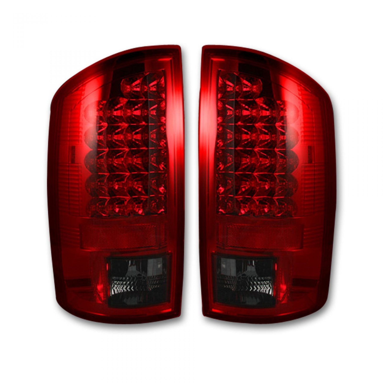Dodge RAM 1500 02-06 & 2500/3500 03-06 Tail Lights LED in Dark Red Smoked - Image 2
