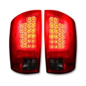 Dodge RAM 1500 02-06 & 2500/3500 03-06 Tail Lights LED in Dark Red Smoked - Image 1