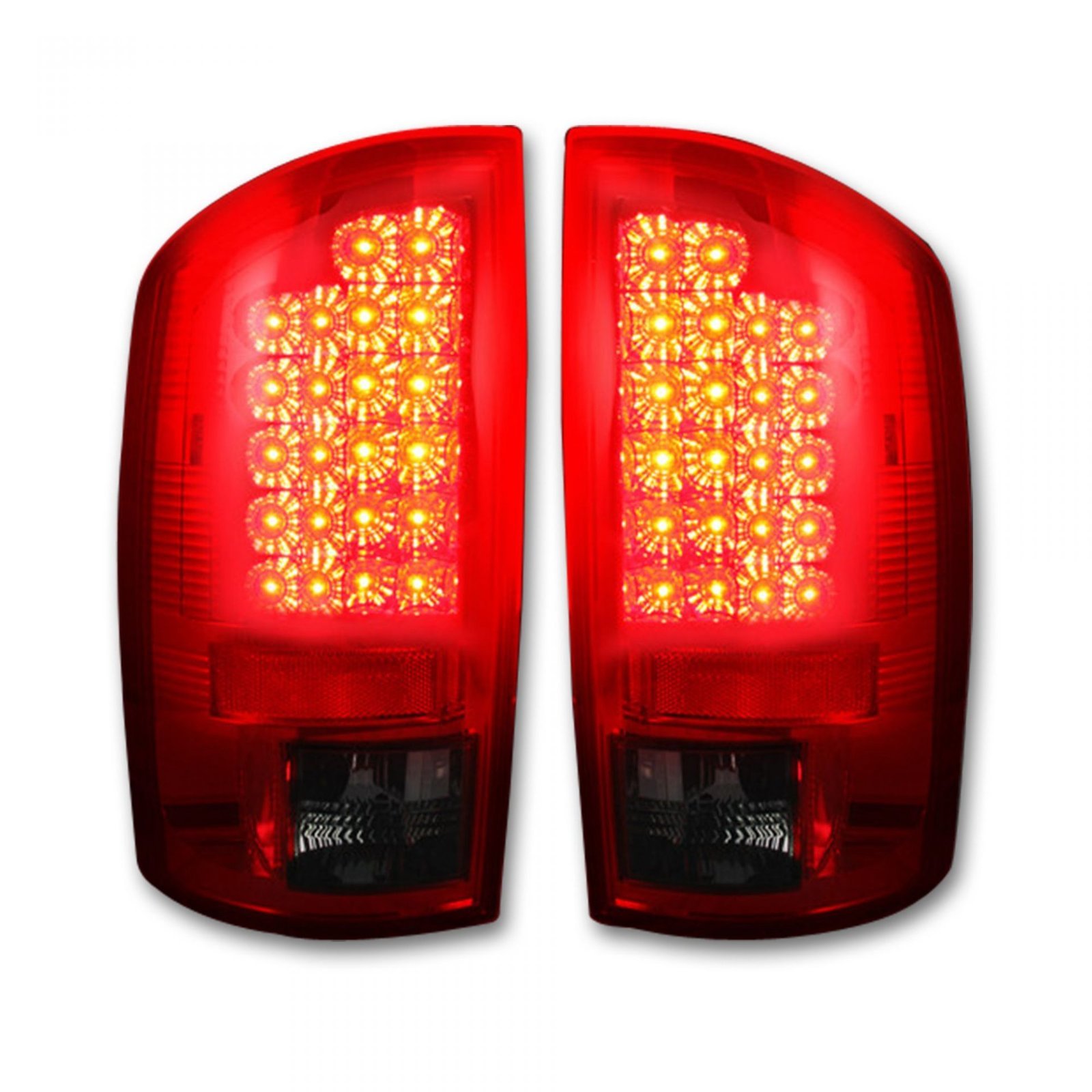 Dodge RAM 1500 02-06 & 2500/3500 03-06 Tail Lights LED in Dark Red Smoked - Image 1