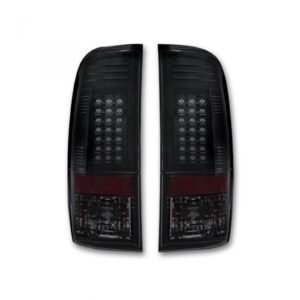 Ford Super Duty F250HD/350/450/550 99-07 & F150 97-03 Tail Lights LED Smoked - Image 3