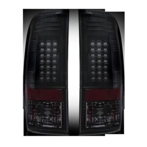 Ford Super Duty F250HD/350/450/550 99-07 & F150 97-03 Tail Lights LED Smoked - Image 4